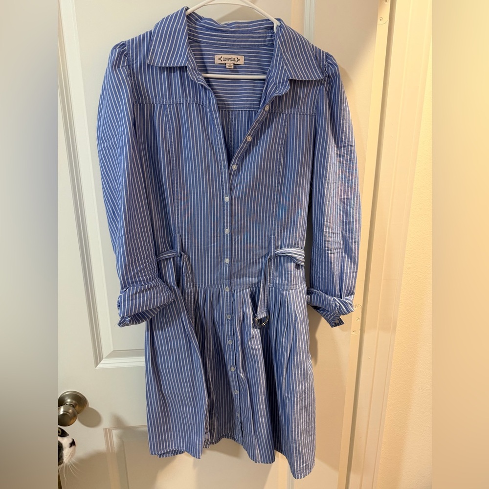 Nanette Lepore Striped Blue and White Blouse